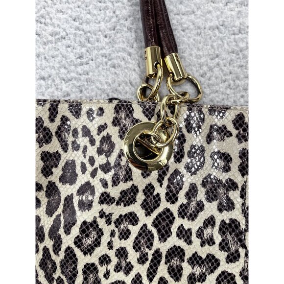 Women's Cynthia Rowley Shiny Leopard Print Large Tote Bag - Picture 13 of 13
